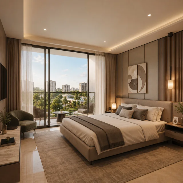 Arvind Sarjapur Road 3 BHK premium bedroom interior - Grade-A finishing